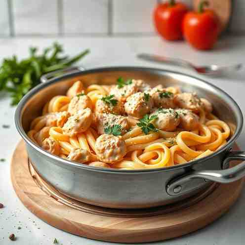 Easy Creamy Chicken Pasta Recipe - One-Pan